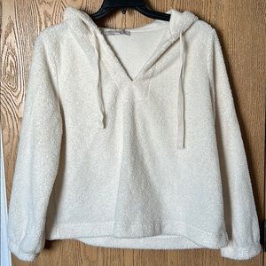 Loft White Fuzzy Sweatshirt
